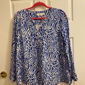 Vineyard Vines Fins Up Silk Blouse